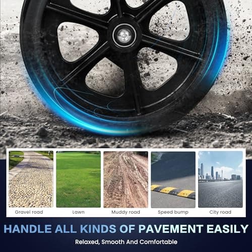 AIRHOT Foldable Electric Wheelchair for Adults, 15 Miles Long Travel Range Power Wheelchair, 300LBS Weight Capacity, All Terrain Motorized Wheelchair for Seniors Portable 5