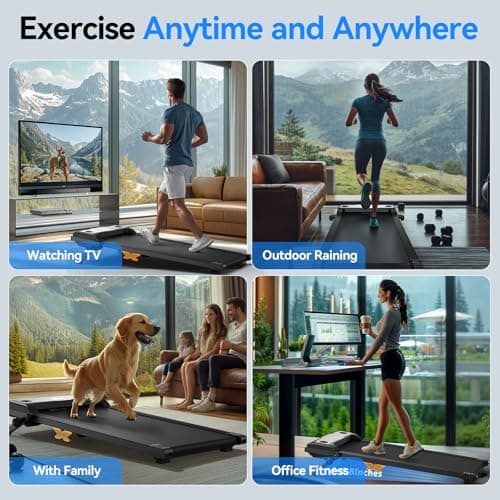 Walking Pad with Incline, 3 in 1 Under Desk Treadmills for Home, 265 Lbs Capacity Portable Walking Treadmill with Remote Control, LED Display, Hidden Safety Switch 8