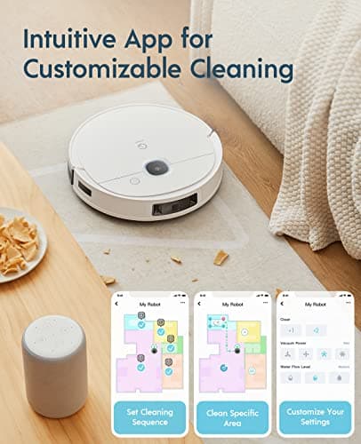 yeedi vac 2 pro Robot Vacuum and Mop Combo,Powerful 3000Pa Suction with Oscillating Mopping, Advanced 3D Obstacle Avoidance,240min Runtime - Ideal for Carpet, Hard Floor Cleaning and Pets Family 5