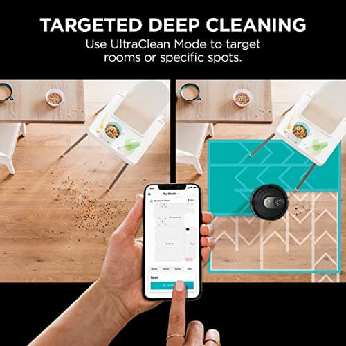 Shark AI Robot Vacuum & Mop, with Home Mapping, Perfect for Pets, Wifi, Works with Alexa, Black/Gold (AV2001WD) 7