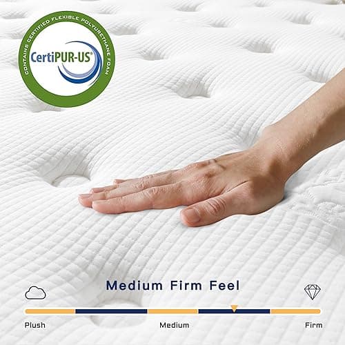 Vesgantti Twin Mattress 10 Inch Innerspring Multilayer Hybrid Single Mattress - Ergonomic Design with Memory Foam and Pocket Spring Mattresses Twin Size - Box Top Series Medium Firm Feel 5