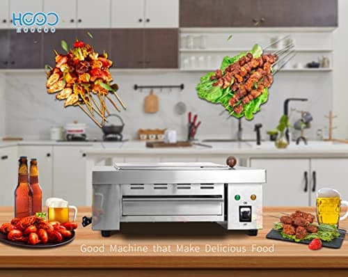 Indoor Barbecue Electric Grill, Indoor Smokeless Grill indoor Yakitori grill hibachi Grill Commercial and Family use Griddle Korean BBQ Grill, Suit for Cafe Restaurant Party Buffet 120V,1800W 7