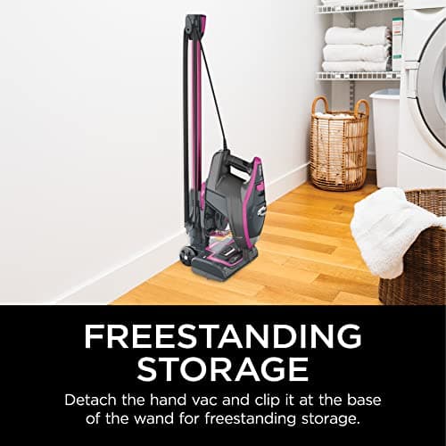 Shark HV371 Rocket Pro DLX Corded Stick, Removable Hand Vacuum, Advanced Swivel Steering, XL Cup, Crevice Tool, Upholstery Tool & Anti-Allergen Dust Brush, Fuchsia, Capacity 6