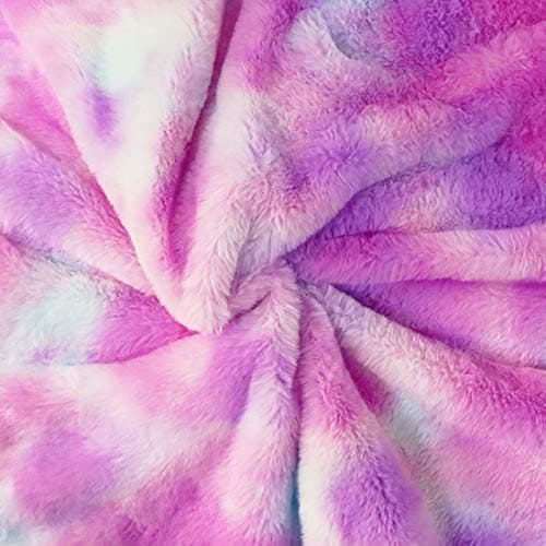 GOQO TOMO Electric Heated Blanket 50" x 60" Throw Wrap with 12 Heating Levels for Home Office Use Pink Tie dye 3