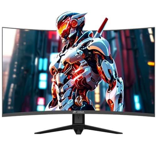 CRUA 27'' Curved Gaming Monitor 260Hz/240Hz, QHD 1440P 1800R VA Panel Computer Monitor with Built-in Speakers, Support AMD FreeSync, 120% sRGB, Blue Light Filter, HDMI2.0 & DP1.4, Wall Mountable-Black 2