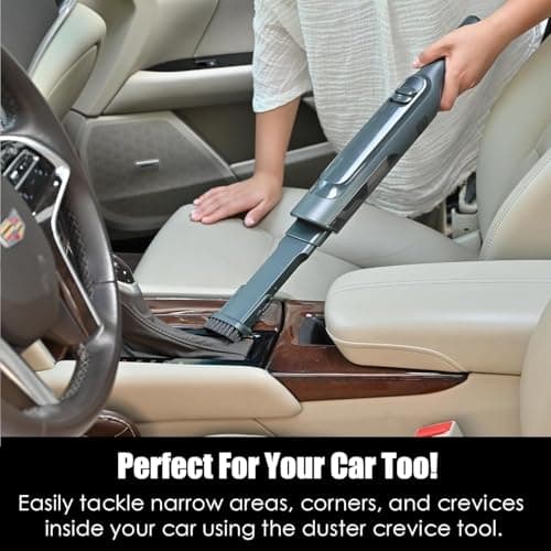 PROMOMO Handheld Vacuum Cordless, Lightweight 1.4lb with Powerful Suction, Charging Dock, Single Touch Empty and Detachable Dust Cup, Portable Mini Car Vac for Home Office and Pet Hair 6