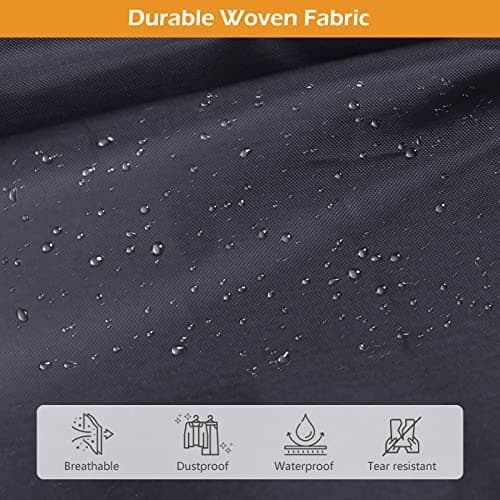 MISSLO 65" Long Garment Bags for Travel Dress Bags for Hanging Clothes Wedding Dress Cover Waterproof Clothes Protector for Closet Storage 2 Packs for Gowns, Tuxedos, Coats, Black 6