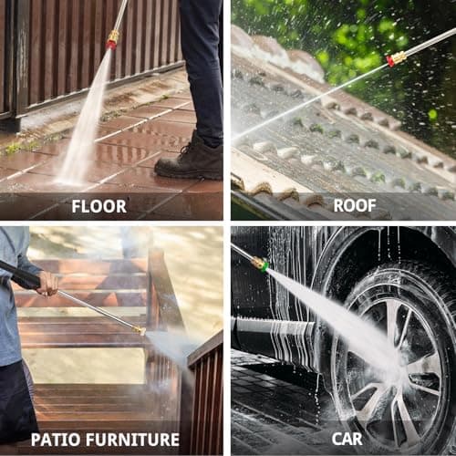 PowerSmart Gas Pressure Washer - 3300 PSI, 2.5 GPM with Onboard Soap Tank, Spray Gun & Wand, and 5 Nozzles - Perfect for Cleaning Cars, Fences, Driveways, Homes, Patios & Furniture 5