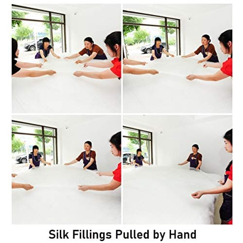 CUDDLE DREAMS Silk Comforter for Spring/Summer/Fall, 100% Long-Strand Silk Filling, Natural & Breathable (King Size) 6