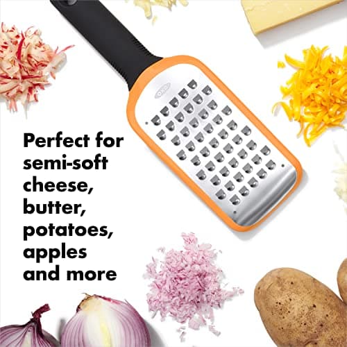 OXO Good Grips Etched Coarse Grater, Orange 6