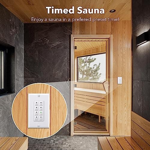 BN-LINK Countdown Digital Wall Timer Switch for Exhaust Fan with Push Button 5-10-20-30-45-60mins, Bathroom Fan Light Switch Timer Indoor, Neutral Required, Wall Plate Included, White, ETL Listed 9