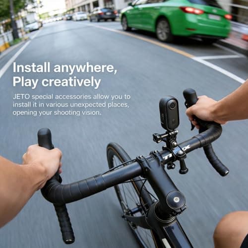 JETO 4K Mini Body Camera for Sports, Wearable POV Action Cam for Motorcycle & Cycling, Magnetic Clip-On Chest Camera, 150° Wide Angle, Waterproof 131ft, WiFi, 64GB 5