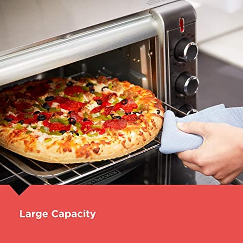 BLACK+DECKER Crisp 'N Bake Air Fry Toaster Oven, Stainless Steel, TO3215SS, 6 Slice 6