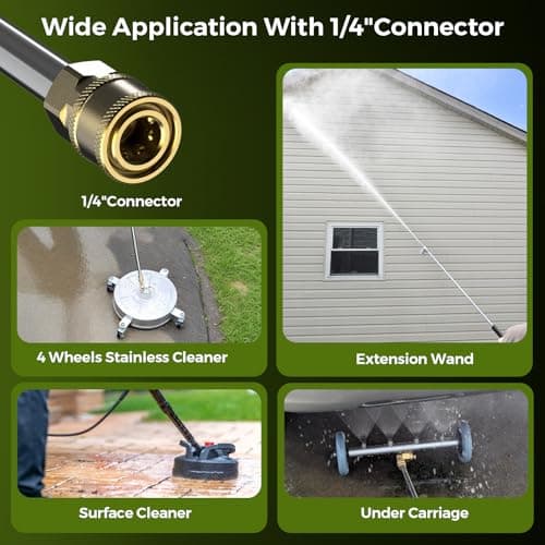 Himotor Electric Pressure Washer - 4000PSI 2.8GPM Electric Power Washer with 35ft Cord 26ft Hose, High Pressure Washers Includes 5 Nozzles, Foam Cannon for Cars, Homes, Driveways 8