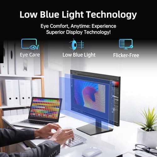 KTC 24 inch Monitor - 1080P Monitor, 100Hz FreeSync Gaming Moniter with HDR10,VESA Mountable, Adjustable Tilt, ZeroFrame Design, HDMI,VGA,Earphone Ports, PC Monitors for Office 6