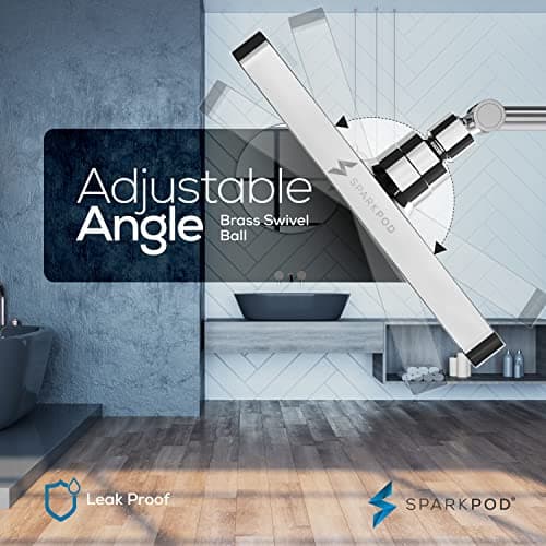 SparkPod Shower Head - High Pressure Rain - Premium Quality Luxury Design - Easy Clean Adjustable Replacement for Your Bathroom Shower Heads (Luxury Polished Chrome, 8 Inch Square) 5