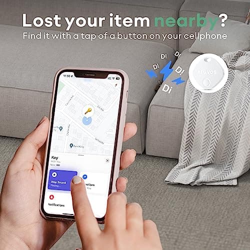 ATUVOS Air Tracker Tags-4 Pack, Bluetooth Luggage Tracker Works with Apple Find My APP (iOS Only, Not for Android), Keys Finder and Item Locator for Luggage, Backpack, Suitcases, Replaceable Battery 2