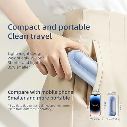 Water Flosser [Mini Portable] Oral Irrigator Water Teeth Cleaner Pick,3 Modes & IPX7 Waterproof, Home & Travel Water Flossers for Teeth, Braces Bridges Care Gift for Valentines Day for Her & Him 7