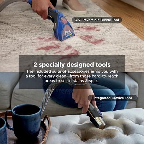 Shark CarpetXpert HairPro | Upright Carpet, Area Rug & Upholstery Cleaner | Carpet Shampooer | Handheld Spot & Stain Eliminator | Pet Hair Pickup & Odor Removal | 2 Cleaning Tools | Cobalt | EX251BRN 5