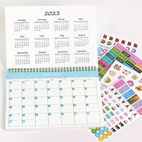 Weekly To Do List Notepad, Undated Weekly Desk Planner & Monthly Calendar, 60 Sheets 7 X 10" Task CheckList Notebook For Work Office Home, Monday Start, Blue 5