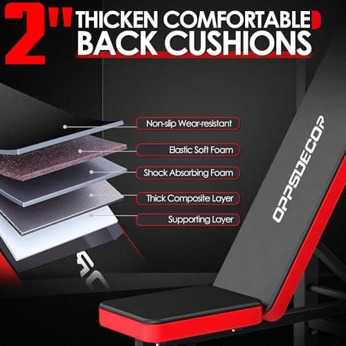 OPPSDECOR 900LBS All in One Weight Bench Set with Squat Rack Adjustable Workout Bench with Leg Developer Preacher Curl Rack Fitness Strength Training Bench for Home Gym 8