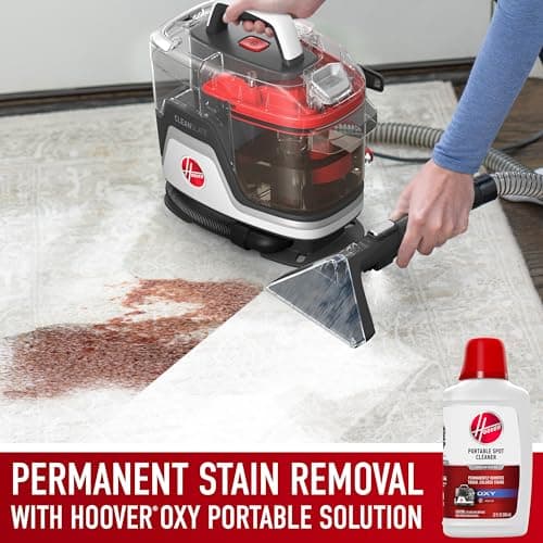 Hoover CleanSlate Plus Portable Carpet + Upholstery Spot Cleaner Machine, Powerful Suction with Versatile Tools, Pet Stain Remover, Car and Auto Detailer, Pair with Hoover Carpet Cleaner Solution 7