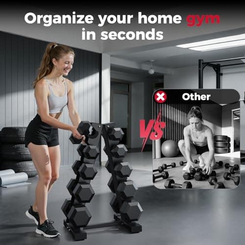 AKYEN A-Frame Dumbbell Rack Stand Only, Weight Rack for Dumbbells Compact Home Gym Space Saver, 480LBS Weight Capacity 8