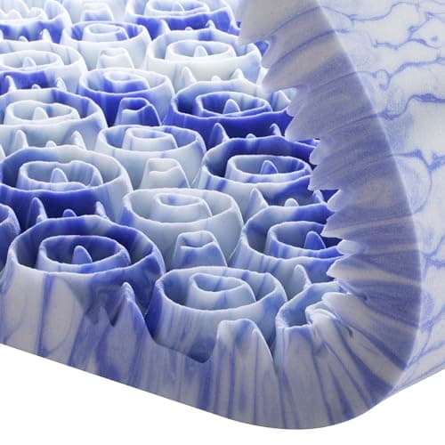 BreezeRest Memory Foam Mattress Topper 3 Inch 3-Zone Full,Purple Supportive Gel FoamTopper Pressure Relieve Soft Mattress Pad for Back Pain｜US and Euro Certified,Full Size