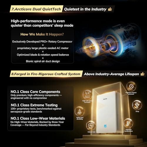 4500 Sq.Ft Energy Star Most Efficient 2025 Dehumidifier,AEOCKY Max 80 Pint/Day Smart Compressor Dehumidifier with Drain Hose, Intelligent Humidistat,for Basement,Bedroom,Home,Bathroom 6