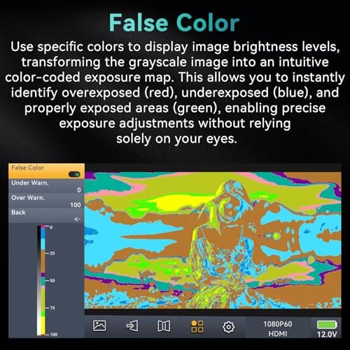 Portkeys HD7H 1000nit DSLR Camera Field Monitor 7 Inch 1280x720 IPS Camera Monitor Support 4K30p HDMI Input with Top Shortcut Keys and Sunshade 6