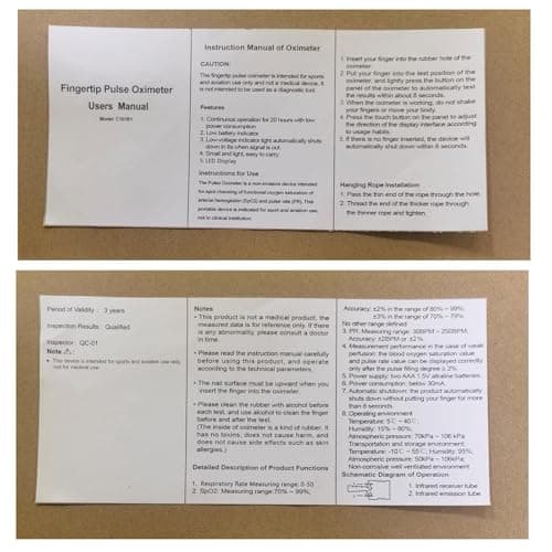 ACMC Oximeter, Features Oximeter with Alarm, Fingertip Pulse Oximeter with Alarm, Features Alarm & OLED Large Screen & Lanyard Black 9