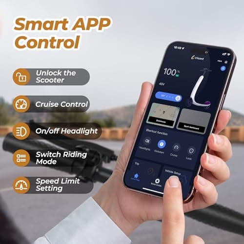 Folding Electric Scooter for Aged 9+, 8.5" Solid Tire, 350W Powerful Motor & 19MPH Top Speed, 12Miles Long Range, Folding E Scooter with Dual Braking 6