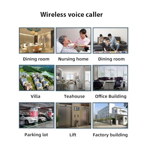 Decdeal 2 Pack Intercoms Wireless for Home, Voice Bidirectional Caller Home Ultra Long Distance Voice Interphone Elderly Caller Room to Room Communication Intercom Two Way Ringtone Call 6