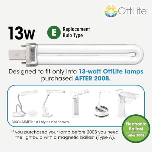 OttLite Folding Task Lamp, White – Multi-Position Shade, Fold-Up Design, Portable Handle, Low Heat & Low Glare Illumination, Fits on Desks & Workstations 9