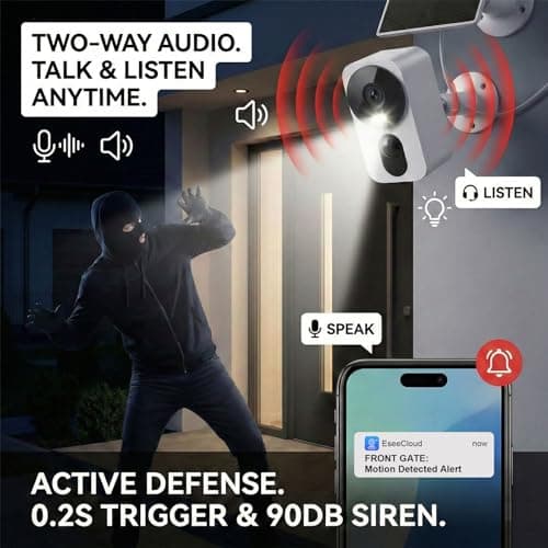 Heyall Security Cameras Wireless Outdoor: Zero Monthly Fee 2.5K 4MP Color Night Vision with Non-Stop Solar Power & Dual Band WiFi 6 for Easy Setup 7