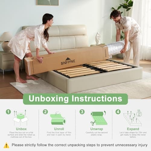 SNFPNE Queen Size Mattress 12 Inch, Medium Firm Memory Foam Hybrid Mattress with Individual Pocket Spring - Pressure Relief, Motion Isolation, Cool Sleep, 80" x 60" 7