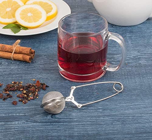 Snap Ball Tea Strainer 3 Pack Tea Infuser with Handle Tea Mesh Infuser Snap Ball Strainer Steep Loose Leaf Tea Infuser Fine Mesh Ball Tea Filter Strainer for Spices and Seasonings 8