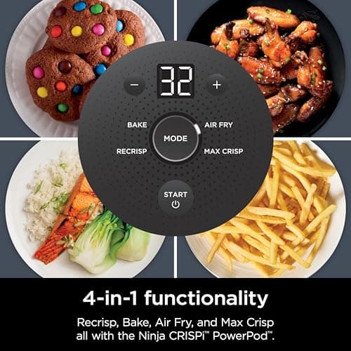 Ninja Crispi Air Fryer, Microwave, Freezer & Dishwasher Safe, Non Toxic Glass Portable Cooking System, 4 QT & 6 Cup Glass Containers with Storage Lids, Easy Meals, Air Fry, Bake, & More Grey, FN101CGY 6