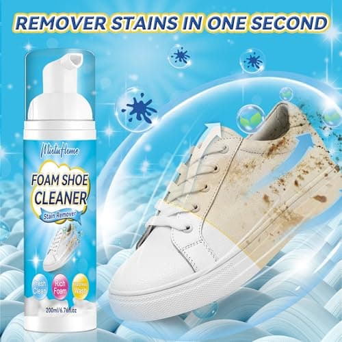MiotuHome Shoe Cleaner, 6.76 Oz Sneaker Cleaner with Shoe Brush, White Shoe Cleaner, Shoe Cleaner Kit for Leather Knit Boots 5