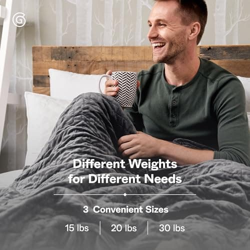Gravity Weighted Blankets for Adults, 20lbs Grey (48" x 72", Twin/Single) - Heavy Comfort Cotton Blanket with Glass Beads - Utra-Soft Premium Breathable Microfiber Duvet Cover - Machine Washable 5