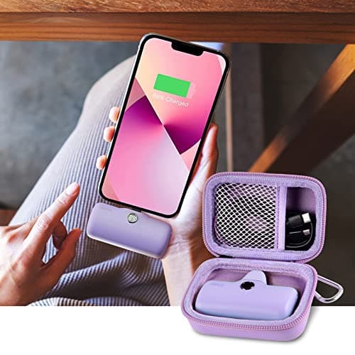 Portable Charger Power Bank Case for Swyop/for Feob/for Charmast/for JEJILL/for LanLuk/for VEGER/for iWALK/for Taegila/for Kuulaa and More Small Charging Battery Pack - Bag Only (Purple) 6