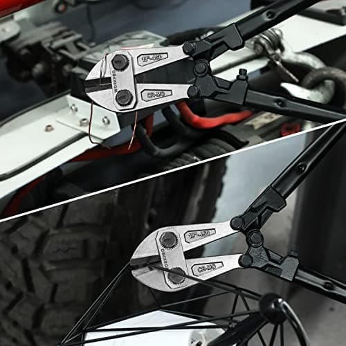 WORKPRO 18" Bolt Cutter, Chrome Molybdenum Steel Blade, Heavy Duty Bolt Cutter with Soft Rubber Grip, Cutting Tool for Cut Chain, Wire, Screw, Rivet, Black,blue,red 6