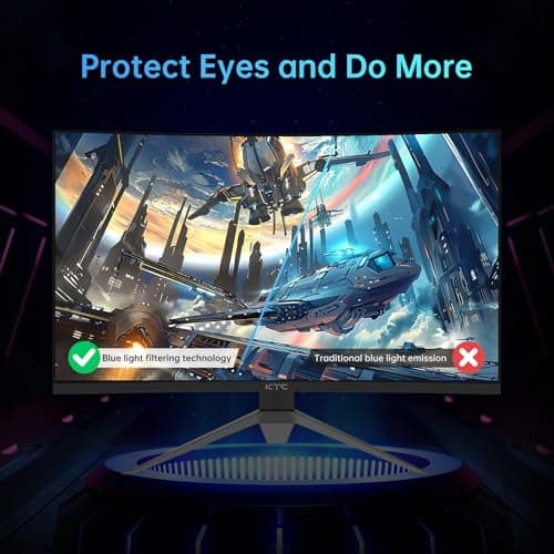 KTC 32 inch 240Hz Curved Gaming Monitor 1500R 1080P 125% sRGB 1ms, Freesync/G-sync HDR10,HDMI/DP/USB Ports VESA,Tilt Adjustable,Xbox PS5 Switch,Black 8