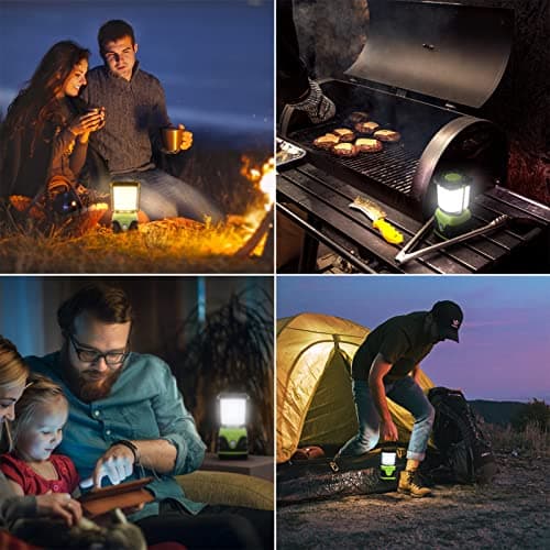 LE 1000LM Battery Powered LED Camping Lantern, Waterproof Tent Light with 4 Light Modes, Camping Essentials, Portable Lantern Flashlight for Camping, Emergency Light, Power Outages, Not Rechargeable 7