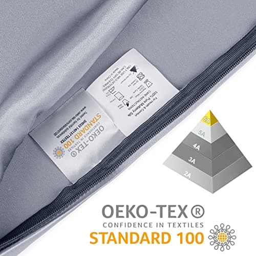 OLESILK Silk Body Pillowcase 20x54 Zippered: 100% Mulberry Silk for Hair and Skin, Breathable and Soft for Pregnant and Family, Silver Grey 6