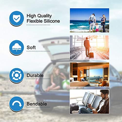 4 Pcs Set Star Wars Kylo Ren BB8 Stormtrooper R2D2 Silicone Travel Luggage Baggage Identification Labels ID Tag for Bag Suitcase Plane Cruise Ships with Belt Strap 5