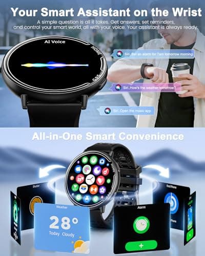 Rmana GPS Smart Watches for Men, 1.39" AMOLED Screen Smartwatch, Bluetooth Call/100+ Sport Modes/GPS/Compass/Heart Rrate/Blood Pressure, Fitness-Tracker, Smartwatch for Android iPhone(Gray& Black) 6