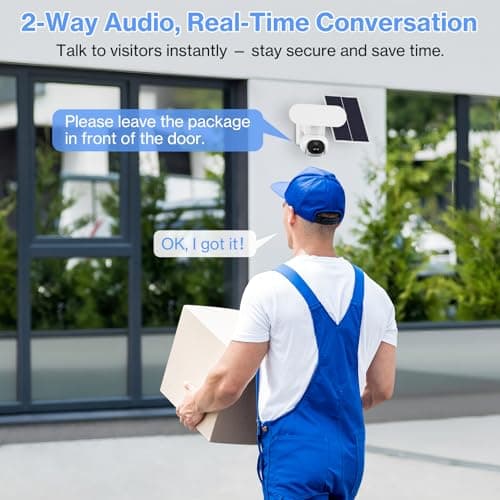 FancyDove Wireless Floodlight Camera, Outdoor Camera with Solar Panel for Home Security, Solar Camera Outdoor Wireless Flood Light Motion Sensor, 2K 360° PTZ View, 2000LM, Alexa, Waterproof, 64GB SD 8