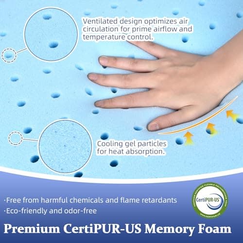 SofGlowly Ultra Thin Flat Pillows for Sleeping, Cooling Memory Foam Pillow 2.75 inch Height Ultra Thin Pillow,Slim Bed Pillows for Stomach Back Sleeper,Standard Size -16x25 Inch 6