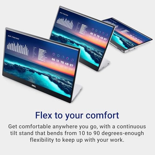 Dell 14 Portable Monitor - P1424H - 14-inch Full HD (1080p) 1920 x 1080, IPS Panel, USB-C connectivity, Comfortview, 3-Year Advanced Exchange Service - Silver 5